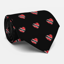 Corbata Bandera de Trinidad y Tobago en NEGRO