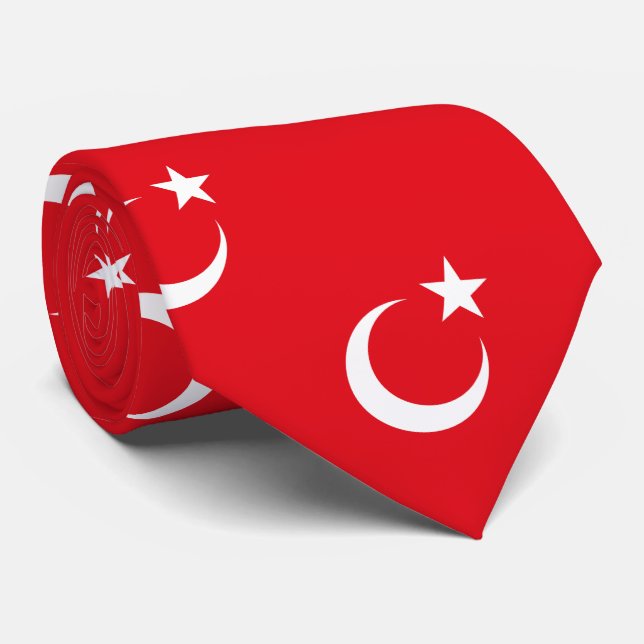 Corbata Bandera de Turquía (Enrollado)