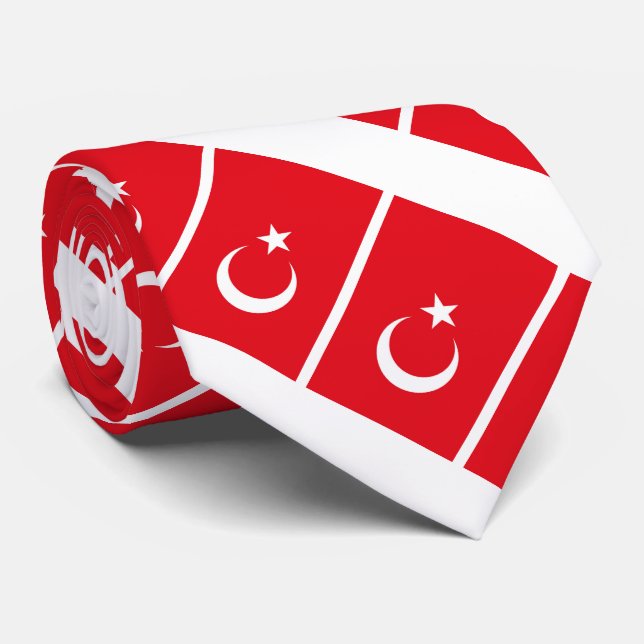 Corbata Bandera de Turquía (Enrollado)