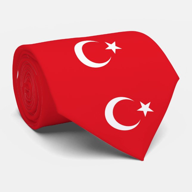 Corbata Bandera de Turquía (Enrollado)