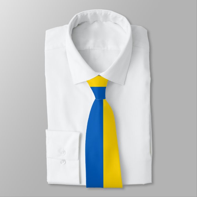 Corbata Bandera de Ucrania azul amarillo patriota ucranian (Atado)