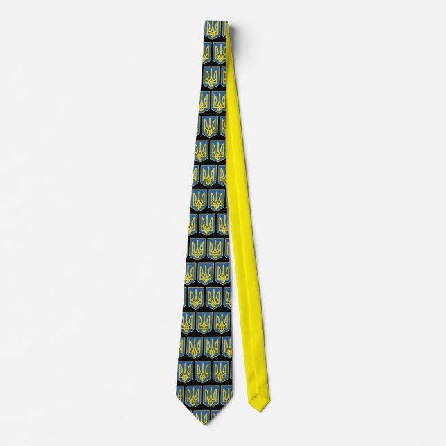 Corbata Bandera de Ucrania y tridente (Anverso)