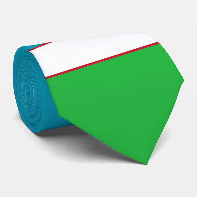 Corbata Bandera de Uzbekistán (Enrollado)