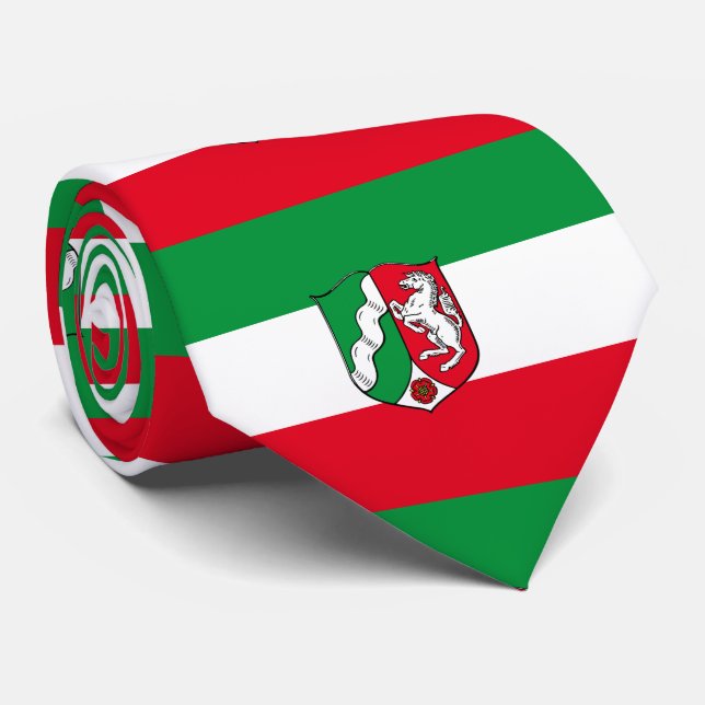 Corbata Bandera de Westphalia North-Rhine (Enrollado)