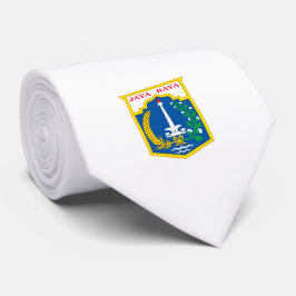 Corbata Bandera de Yakarta (ciudad capital de Indonesia)