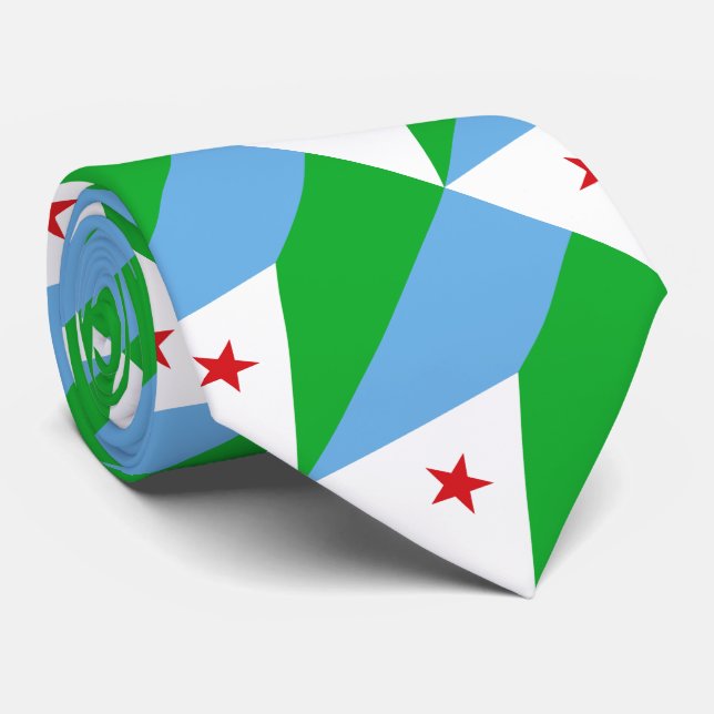 Corbata Bandera de Yibuti (Enrollado)