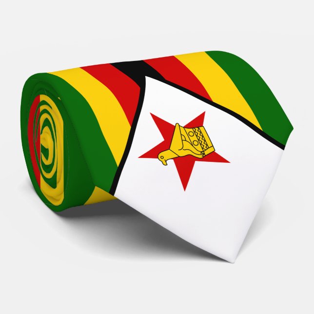 Corbata Bandera de Zimbabue (Enrollado)