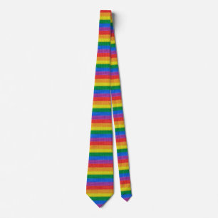 Corbata Bandera del arcoíris de punto rayas patrón continu