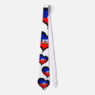 Corbata Bandera del corazón de Haití