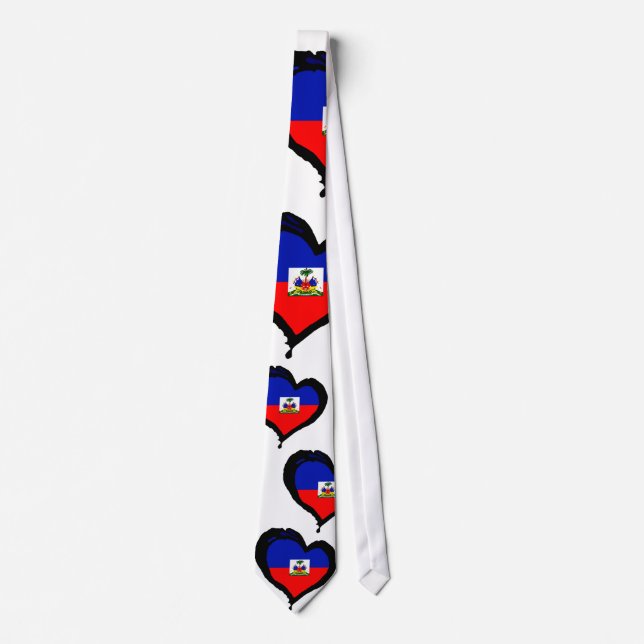 Corbata Bandera del corazón de Haití (Anverso)