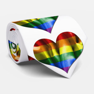 Corbata Bandera del corazón del orgullo gay