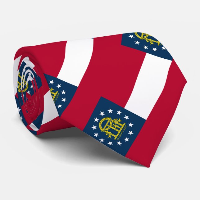 Corbata Bandera del Estado de Georgia (Enrollado)
