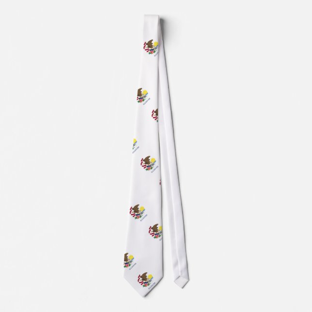 Corbata Bandera del estado de Illinois (Anverso)