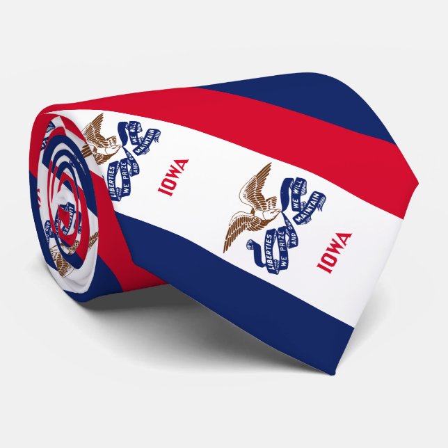 Corbata Bandera del estado de Iowa (Enrollado)