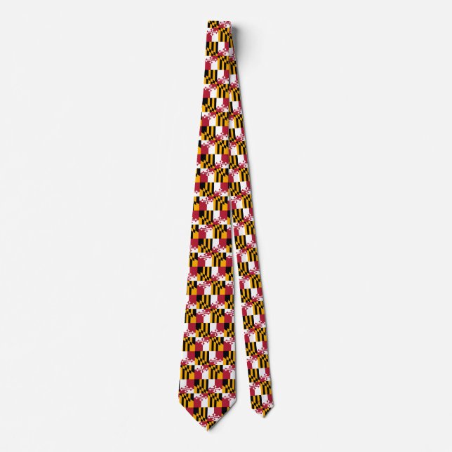 Corbata Bandera del estado de Maryland elegante (Anverso)