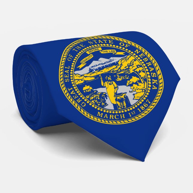 Corbata Bandera del estado de Nebraska (Enrollado)