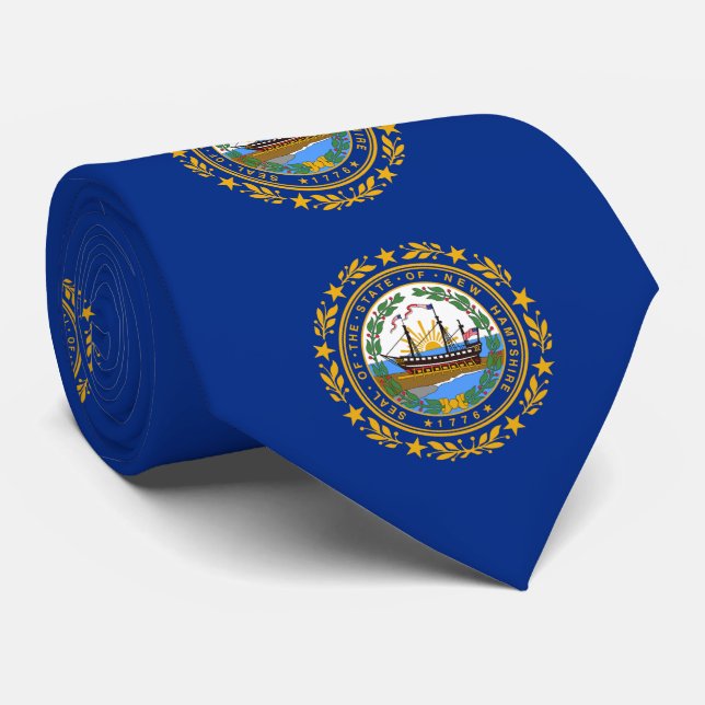 Corbata Bandera del estado de New Hampshire (Enrollado)
