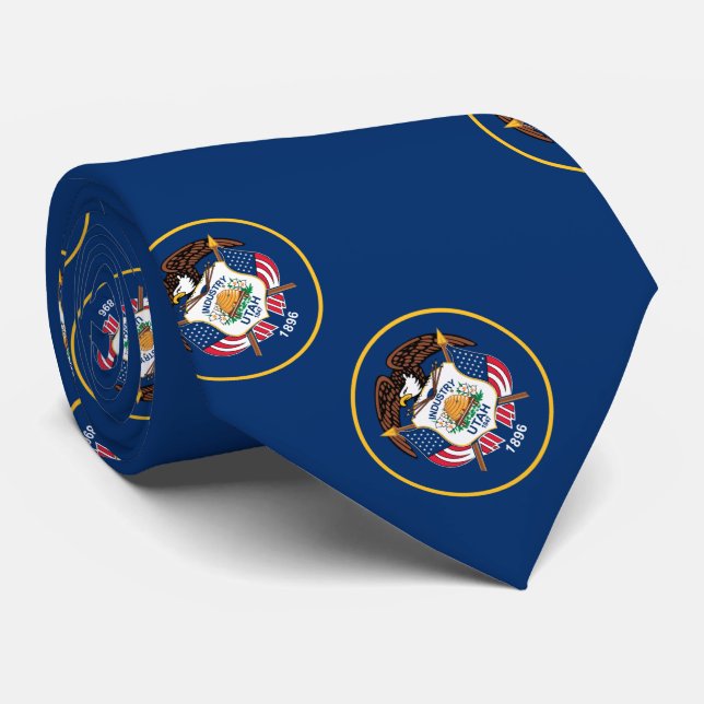 Corbata Bandera del estado de Utah (Enrollado)