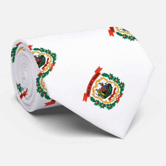 Corbata Bandera del Estado de Virginia Occidental (Enrollado)