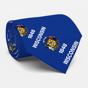 Corbata Bandera del estado de Wisconsin