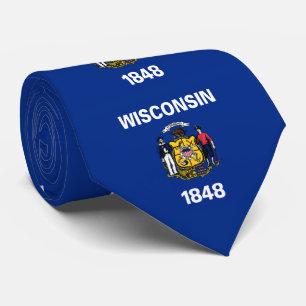 Corbata Bandera del estado de Wisconsin