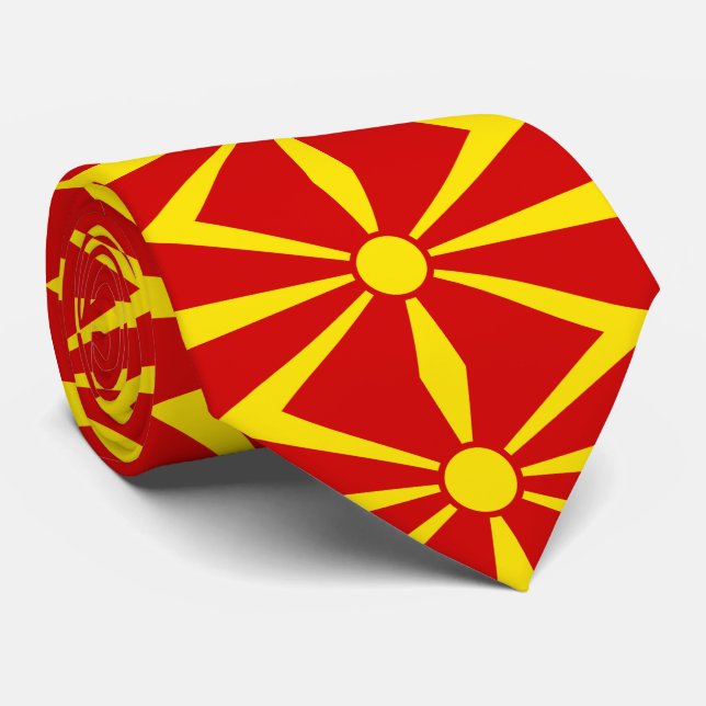 Corbata Bandera del Norte de Macedonia (Enrollado)