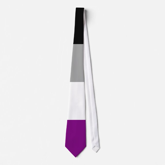 Corbata Bandera del Orgullo Asexual LGBTQ (Anverso)