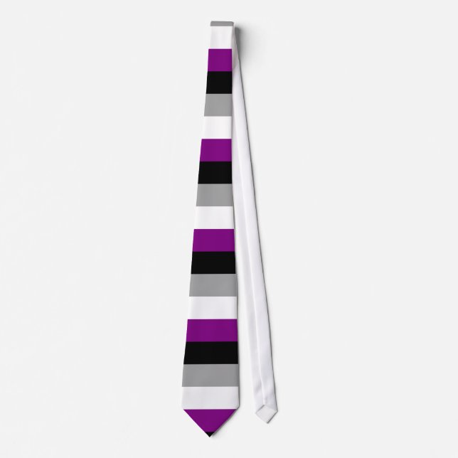 Corbata Bandera del orgullo de asexualidad (Anverso)