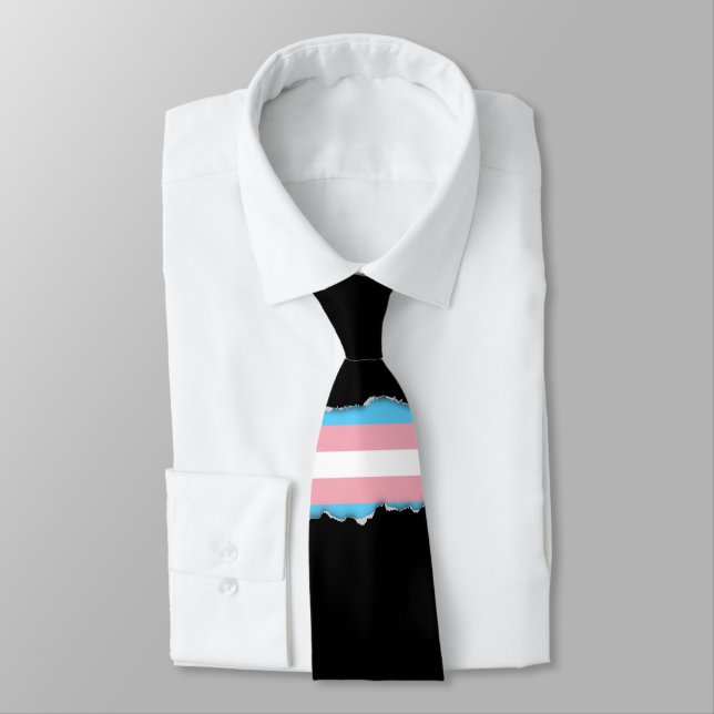 Corbata Bandera del orgullo del transexual (Atado)