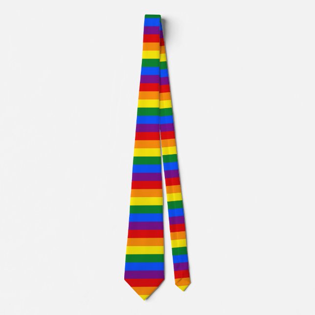 Corbata Bandera del orgullo gay arcoiris (Anverso)