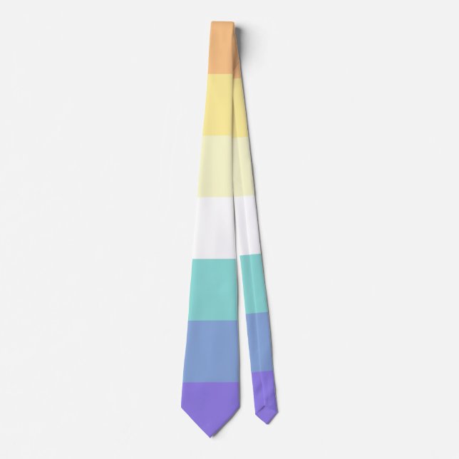 Corbata Bandera del Orgullo Genderfaun (Anverso)