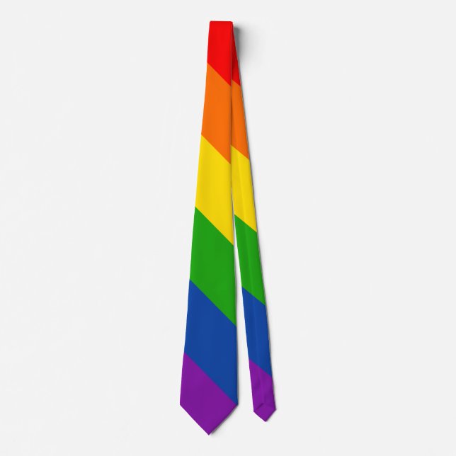 Corbata Bandera del orgullo LGBTQ+, orgullo gay (Anverso)