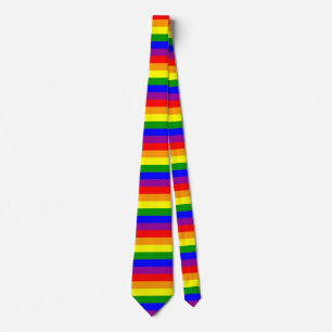 Corbata Bandera del orgullo LGBTQIA+ colores arcoiris