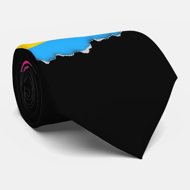 Corbata Bandera del Orgullo Pansexual (Enrollado)