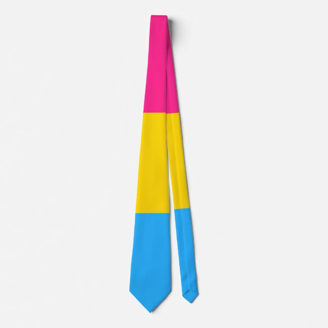 Corbata Bandera del Orgullo Pansexual (Anverso)