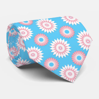Corbata Bandera del orgullo transgénero / patrón de flor a