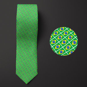 Corbata Bandera del patrón de Brasil