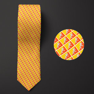 Corbata Bandera del patrón de Bután