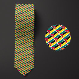 Corbata Bandera del patrón de Mozambique
