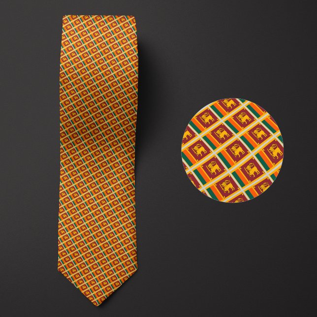 Corbata Bandera del patrón de Sri Lanka (Subido por el creador)