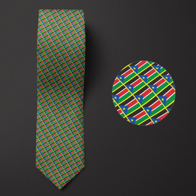 Corbata Bandera del patrón de Sudán del Sur (Subido por el creador)