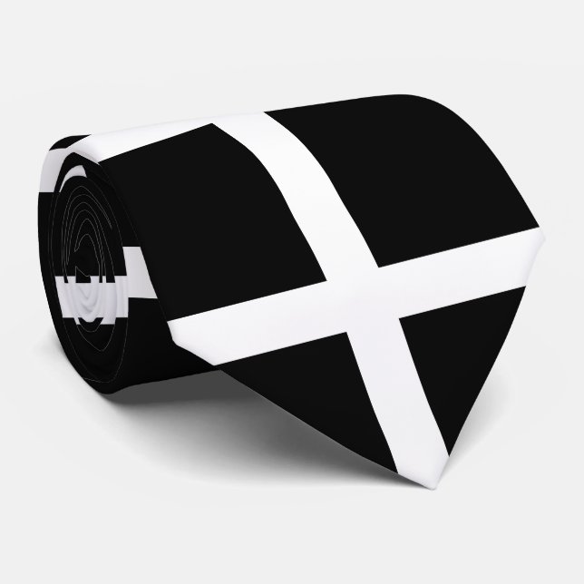 Corbata Bandera del St. Piran/bandera de Cornualles (Enrollado)