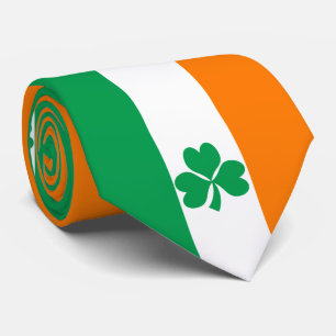 Corbata Bandera del trébol de Irlanda