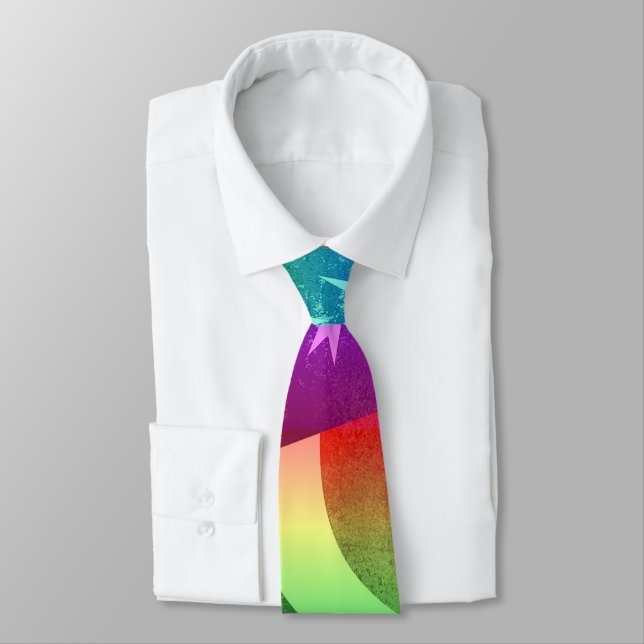 Corbata Bandera estadounidense arcoiris LGBT masculino (Atado)