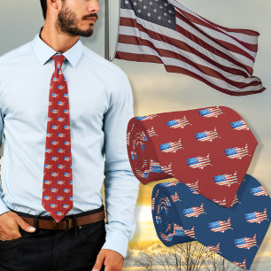 Corbata Bandera estadounidense Estrellas y franjas Patriót