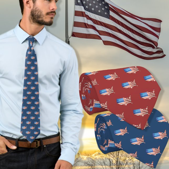 Corbata Bandera estadounidense Estrellas y franjas Patriót (Subido por el creador)