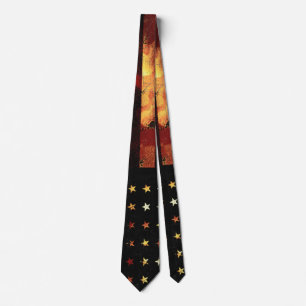 Corbata Bandera estadounidense patriótica desgastada grung