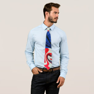 Corbata Bandera Estadounidense Patriótica Swirl Tie