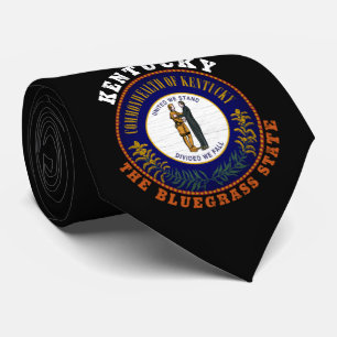 CORBATA BANDERA ESTATAL DE BLUEGRASS DE KENTUCKY
