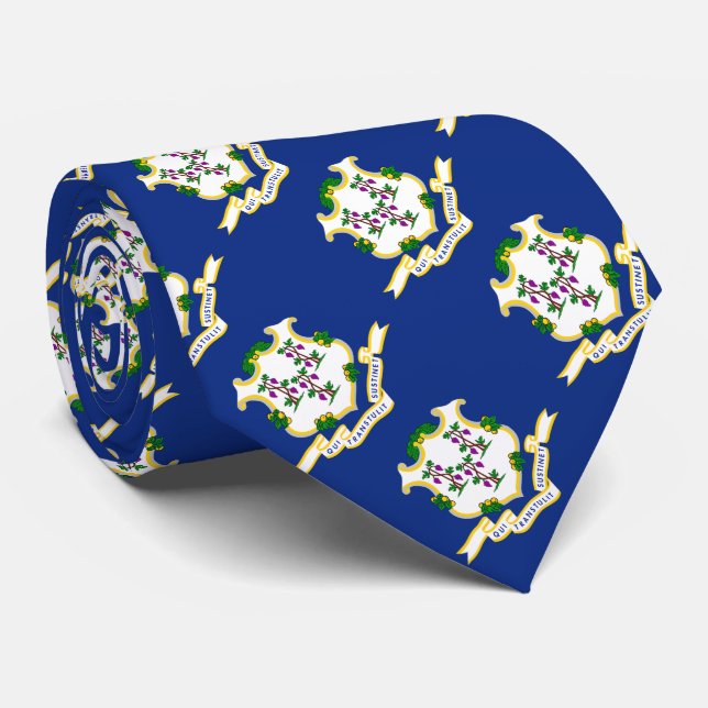 Corbata Bandera estatal de Connecticut (Enrollado)